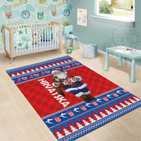 Croatia Christmas Area Rug Djed Bozicnjak Hrvatska - Wonder Print Shop