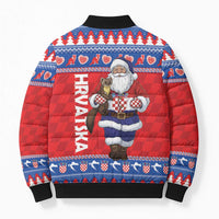 Croatia Christmas Bomber Puffer Jacket Djed Bozicnjak Hrvatska - Wonder Print Shop