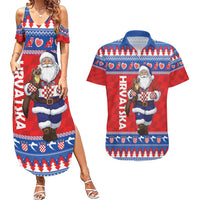 Croatia Christmas Couples Matching Summer Maxi Dress and Hawaiian Shirt Djed Bozicnjak Hrvatska - Wonder Print Shop