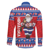 Croatia Christmas Family Matching Short Sleeve Bodycon Dress and Hawaiian Shirt Djed Bozicnjak Hrvatska - Wonder Print Shop