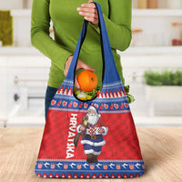 Croatia Christmas Grocery Bag Djed Bozicnjak Hrvatska - Wonder Print Shop