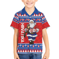 Croatia Christmas Kid Hawaiian Shirt Djed Bozicnjak Hrvatska - Wonder Print Shop