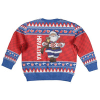 Croatia Christmas Kid Ugly Christmas Sweater Djed Bozicnjak Hrvatska - Wonder Print Shop