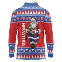 Croatia Christmas Long Sleeve Polo Shirt Djed Bozicnjak Hrvatska - Wonder Print Shop