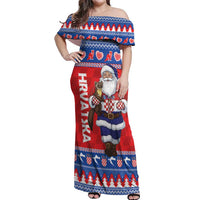 Croatia Christmas Off Shoulder Maxi Dress Djed Bozicnjak Hrvatska - Wonder Print Shop