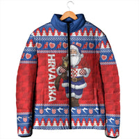 Croatia Christmas Padded Jacket Djed Bozicnjak Hrvatska - Wonder Print Shop