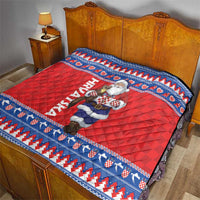 Croatia Christmas Quilt Djed Bozicnjak Hrvatska - Wonder Print Shop