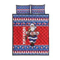 Croatia Christmas Quilt Bed Set Djed Bozicnjak Hrvatska - Wonder Print Shop