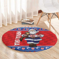 Croatia Christmas Round Carpet Djed Bozicnjak Hrvatska - Wonder Print Shop