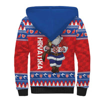 Croatia Christmas Sherpa Hoodie Djed Bozicnjak Hrvatska - Wonder Print Shop