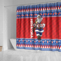 Croatia Christmas Shower Curtain Djed Bozicnjak Hrvatska - Wonder Print Shop