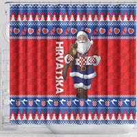 Croatia Christmas Shower Curtain Djed Bozicnjak Hrvatska - Wonder Print Shop