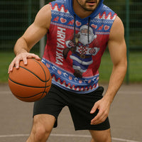 Croatia Christmas Sleeveless Hoodie Djed Bozicnjak Hrvatska - Wonder Print Shop