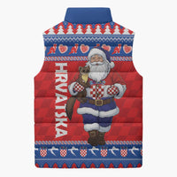 Croatia Christmas Sleeveless Puffer Jacket Djed Bozicnjak Hrvatska - Wonder Print Shop