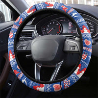 Croatia Christmas Steering Wheel Cover Djed Bozicnjak Hrvatska - Wonder Print Shop