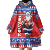 Croatia Christmas Wearable Blanket Hoodie Djed Bozicnjak Hrvatska - Wonder Print Shop