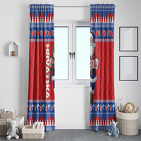 Croatia Christmas Window Curtain Djed Bozicnjak Hrvatska - Wonder Print Shop
