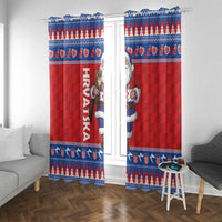 Croatia Christmas Window Curtain Djed Bozicnjak Hrvatska - Wonder Print Shop