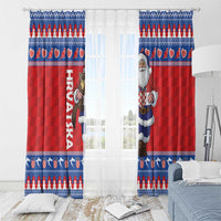 Croatia Christmas Window Curtain Djed Bozicnjak Hrvatska - Wonder Print Shop