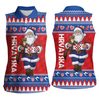 Croatia Christmas Women Sleeveless Polo Shirt Djed Bozicnjak Hrvatska - Wonder Print Shop