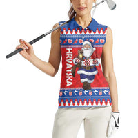 Croatia Christmas Women Sleeveless Polo Shirt Djed Bozicnjak Hrvatska - Wonder Print Shop