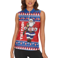 Croatia Christmas Women Sleeveless Polo Shirt Djed Bozicnjak Hrvatska - Wonder Print Shop