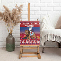 Netherlands Christmas Personalized Canvas Wall Art Santa Riding Lion Fijne Kerstdagen - Wonder Print Shop