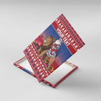 Netherlands Christmas Personalized Canvas Wall Art Santa Riding Lion Fijne Kerstdagen - Wonder Print Shop