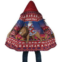 Netherlands Christmas Personalized Cloak Santa Riding Lion Fijne Kerstdagen - Wonder Print Shop