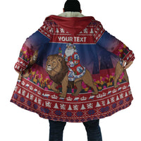 Netherlands Christmas Personalized Cloak Santa Riding Lion Fijne Kerstdagen - Wonder Print Shop