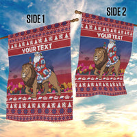 Netherlands Christmas Personalized Garden Flag Santa Riding Lion Fijne Kerstdagen - Wonder Print Shop