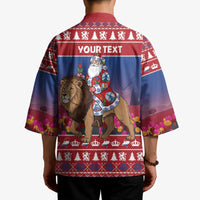 Netherlands Christmas Personalized Kimono Santa Riding Lion Fijne Kerstdagen - Wonder Print Shop