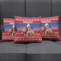 Netherlands Christmas Personalized Pillow Cover Santa Riding Lion Fijne Kerstdagen - Wonder Print Shop