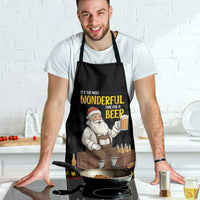 Funny Santa Claus Apron It's The Most Wonderful Time For A Beer - Wonder Print Shop