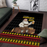Funny Santa Claus Area Rug It's The Most Wonderful Time For A Beer - Wonder Print Shop