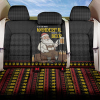 Funny Santa Claus Back Car Seat Cover It's The Most Wonderful Time For A Beer - Wonder Print Shop