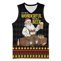 Funny Santa Claus Basketball Jersey It's The Most Wonderful Time For A Beer - Wonder Print Shop