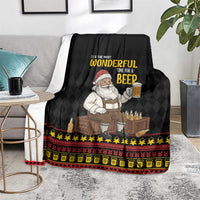 Funny Santa Claus Blanket It's The Most Wonderful Time For A Beer - Wonder Print Shop