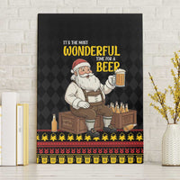 Funny Santa Claus Canvas Wall Art It's The Most Wonderful Time For A Beer - Wonder Print Shop