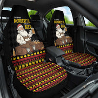 Funny Santa Claus Car Seat Cover It's The Most Wonderful Time For A Beer - Wonder Print Shop