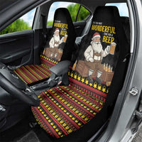 Funny Santa Claus Car Seat Cover It's The Most Wonderful Time For A Beer - Wonder Print Shop