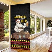 Funny Santa Claus Door Cover It's The Most Wonderful Time For A Beer - Wonder Print Shop