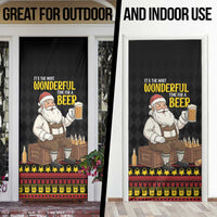 Funny Santa Claus Door Cover It's The Most Wonderful Time For A Beer - Wonder Print Shop