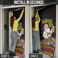 Funny Santa Claus Door Cover It's The Most Wonderful Time For A Beer - Wonder Print Shop