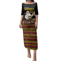 Funny Santa Claus Family Matching Puletasi and Hawaiian Shirt It's The Most Wonderful Time For A Beer - Wonder Print Shop