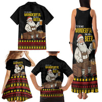 Funny Santa Claus Family Matching Tank Maxi Dress and Hawaiian Shirt It's The Most Wonderful Time For A Beer - Wonder Print Shop