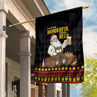 Funny Santa Claus Garden Flag It's The Most Wonderful Time For A Beer - Wonder Print Shop