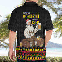 Funny Santa Claus Hawaiian Shirt It's The Most Wonderful Time For A Beer - Wonder Print Shop