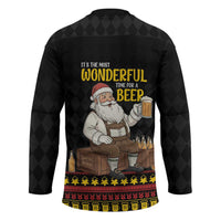 Funny Santa Claus Hockey Jersey It's The Most Wonderful Time For A Beer - Wonder Print Shop