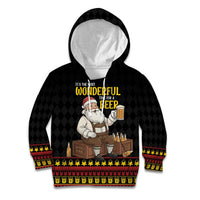 Funny Santa Claus Kid Hoodie It's The Most Wonderful Time For A Beer - Wonder Print Shop
